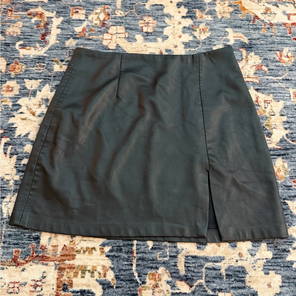 Faux Leather Mini Skirt
